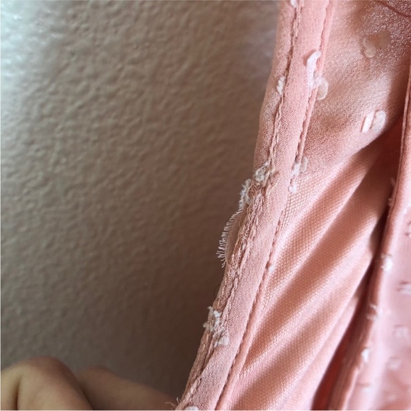 Charlotte Russe Pink Peach Polka Dot Dress - Picture 11 of 13